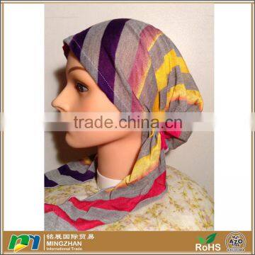 Multi Colored Striped Pre Tied Bandana Scarf