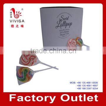 colourful fruit flavor flat lollipop