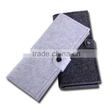 100% Wool Felt Wallet Bag Coin Purse Pouch With Card Holder photo-5