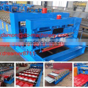 Double Layer Glazed Roof Tile Press Roll Forming Machine