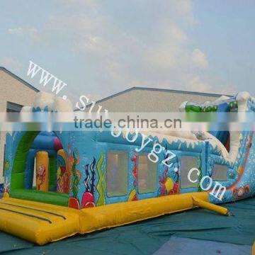 Factory Price PVC Adult Inflatable Obstacle course Slideway for sale , with CE UL