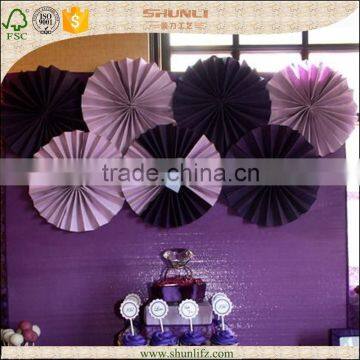 valentine's day decoraiton hanging Purple Lavender Paper Rosettes