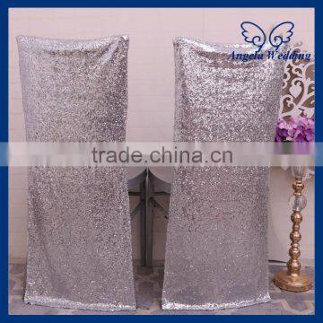 CH004R1 wholesale cheap universal wedding beaded silver sequin chair cover