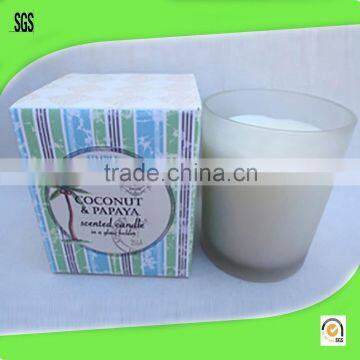 Luxury scented candles in glass jar as gifts