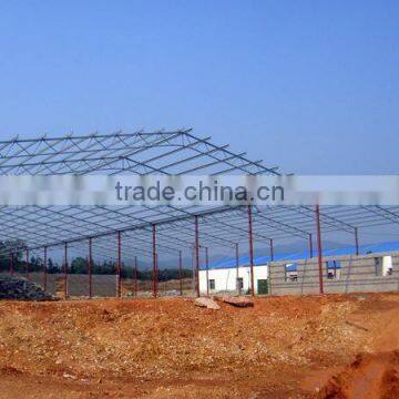 frame structure for warehouse roofing material