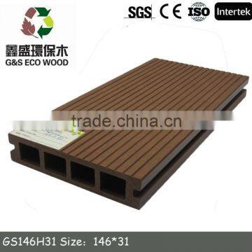 Outdoor plastic composite decking for garden with CE Certification / wpc decking Manufacturer