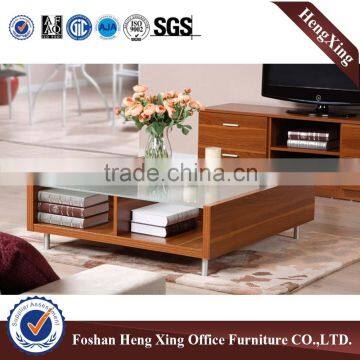 Modern Glass With Wooden Tea Style Coffee Table (HX-CT00588)