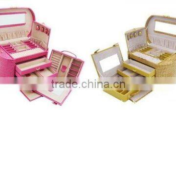 Cosmetic Storage Box With Chic Crocodile Pattern pu Leather photo-2