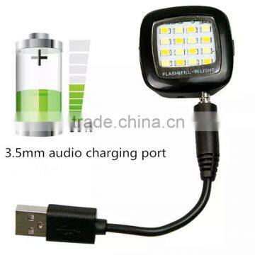 2015 Hot Mobile Phone Camera External Flash LED Fill Light Night Using Selfie Enhancing Flash Light for iPhone Samsung