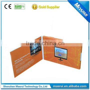 hot sale 2.4 inch lcd video brochure card /invitation lcd video greeting card/lcd video card