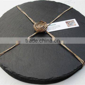 Slate round placemats x 4 10130