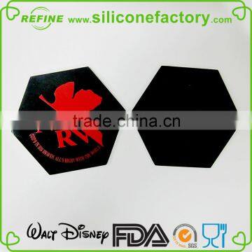 Eco-friendly Heat-Resistant Hexagon Shaped Silicone Table Silicone Cup Mat photo-2