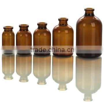 Amber Moulded Injection Glass Vial USP Type II,III