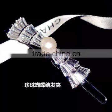 Hot seller silver plating pearl bridal hair pins