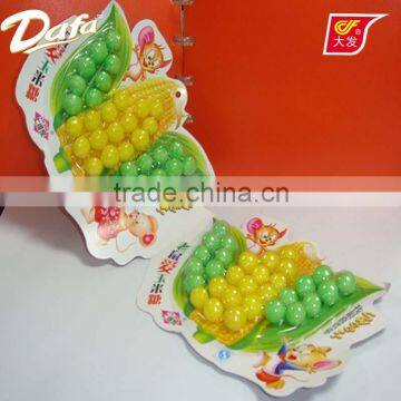 Dafa corn shape colorful sweet puff candy