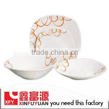 Customized size and shapes china customized dinnerware setset factory price