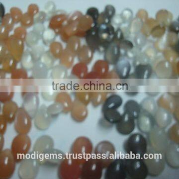 moonstone multi plain pear semi Precious Beads