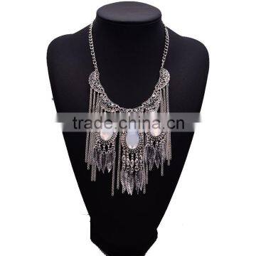 Luxury leaves pendant trendy jewelry necklace