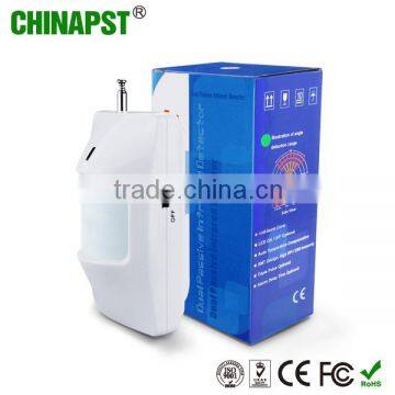 New Wireless small alarm PIR Motion Sensor with ON/OFF Switch with Option of Connecting Power Adapter(9V DC Input) PST-IR203