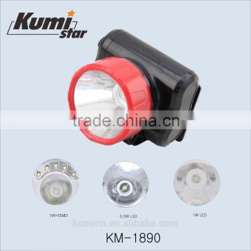 0.5W/1W/1+5SMD rechargeable headlamp KM-1890