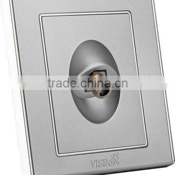 Hot Product PC Material Electric Satellite TV Wall Socket