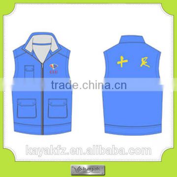 custom made cotton safety vest with pockets