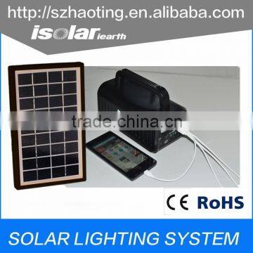 IS-1377S hot sales portable mini home emergency residential 3W 6V DC led home lighting use solar energy system price