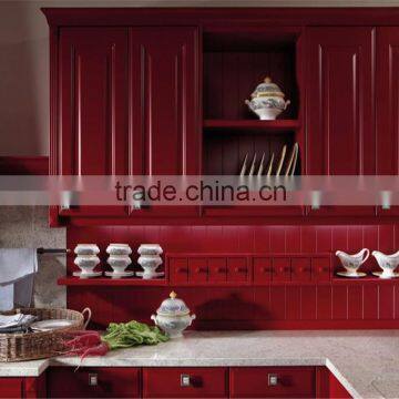 Red Europe Kitchen Vanity Cabinet, Popular Kitchen Cabinet Model photo-2