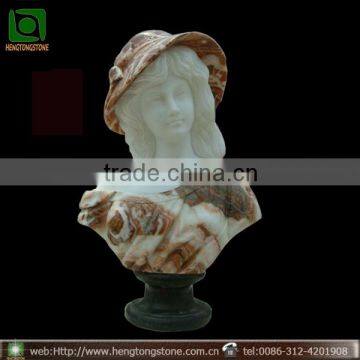 White Marble Woman Bust Sculpture