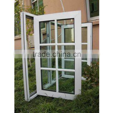 Double glazed aluminum sliding window with mosquito screen