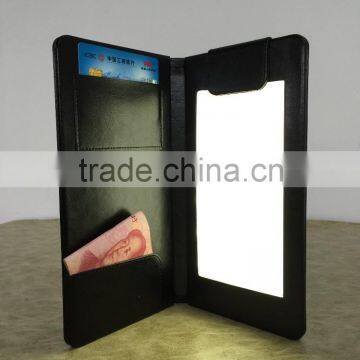 2016 hot leather menu cover led restaurant receipt holder