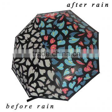 Promotional fold pocket color change umbrella