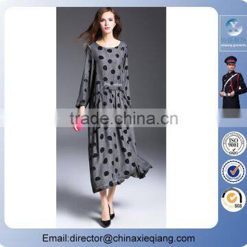2016 fashion ladies designer black antinode casual dress women casual maxi dress