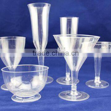 Transparent Plastic Glass/Wine Glass Disposable/Martini Plastic Glass