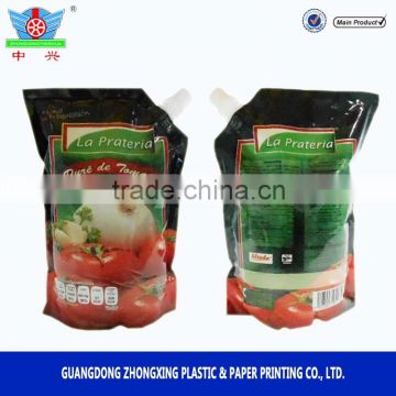 Plastic Stand up Spout Food Retort Pouch for Juice Packaging