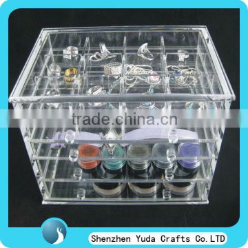 clear acryic make up drawers, acrylic drawers jewelry storage organizer