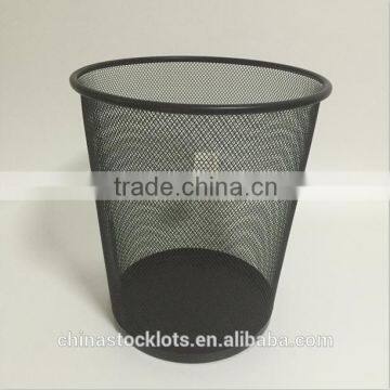 Metal mesh waste paper bin stocklots office trash can garbage basket round