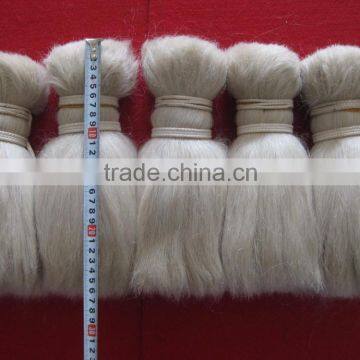 Hot sale! 4-30" length and with straight and washed treatment of white yak hair