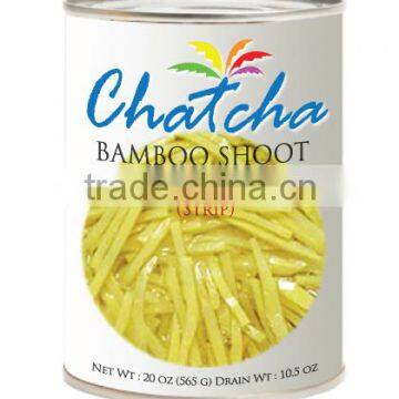 Bamboo shoot strip in water