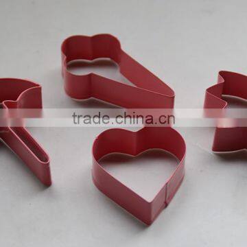 Cheap Umbrella Shape Metal Factory Biscuits Cutters in Red Color