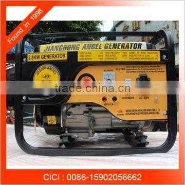 Air-cooled 3kw Jiangdonga Generator, JD3500 gasoline generator factory price, 4-stroke 6.5HP petrol engine JD Generator