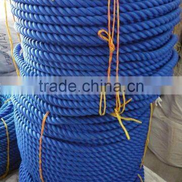 pp multifilament 3 strand mooring rope