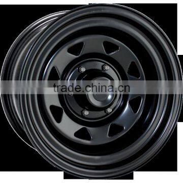 15X8 SUNRAYSIA 6 STUD BALCK STEEL WHEEL O OFFSET AUSTRALIA QUALITY 4WD STEEL WHEEL