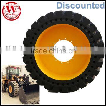 new design big construction tires solid wheel loader tyres 23.5x25 with rims for sale