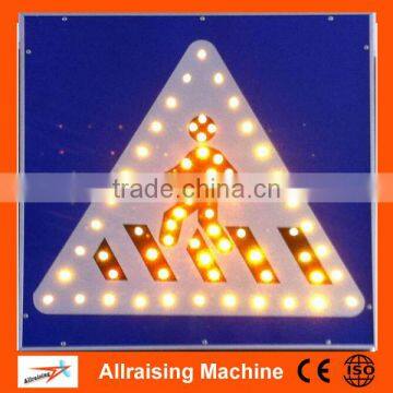 Easy-see solar pedestrian crossing led traffic Sign with 3M reflective film