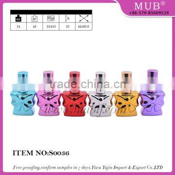 S0036 mini screw sprayer bottle glass bottle aluminum perfume bottle wholesale