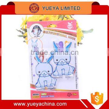 Multifunctional Cute QQ Penguin Shaped Stainless Steel Sticky Hanger Hooks 2pcs Set photo-2
