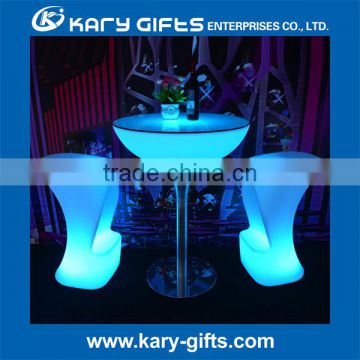 2016 Rechargeable Outside LED High Top Round Cocktail Bar Table set