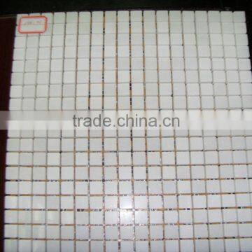 White Square marble mosaic and circle design also valid