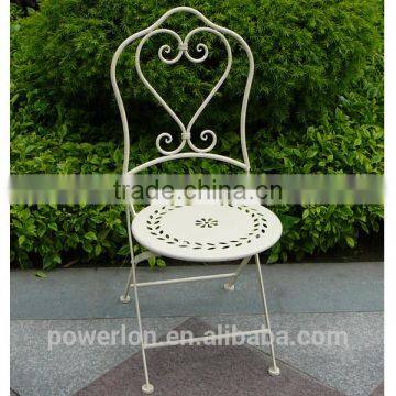 POWERLON Archaize Gray Vintage 2 Seater Patio Set Folding Table and Chairs Antirust Outdoor Furniture photo-2